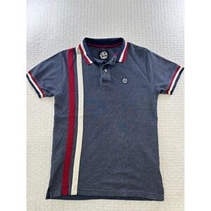 Ska & Soul Mod Striped Polo Shirt Mens Small Blue